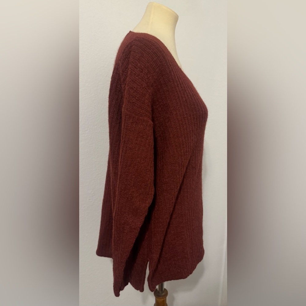 Peruvian Connection Alpaca Sweater Pocket Rust Size Medium - Picture 4 of 10